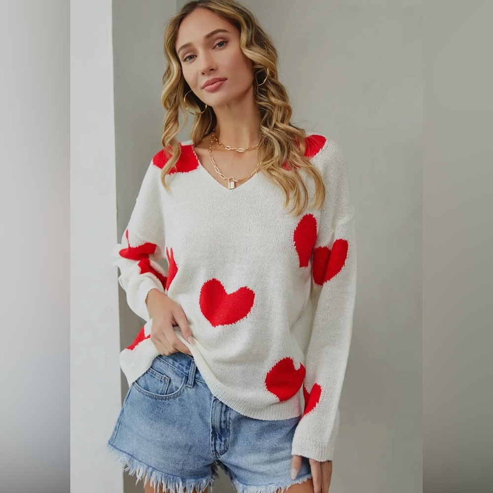 #12 Blush Heart Sweater